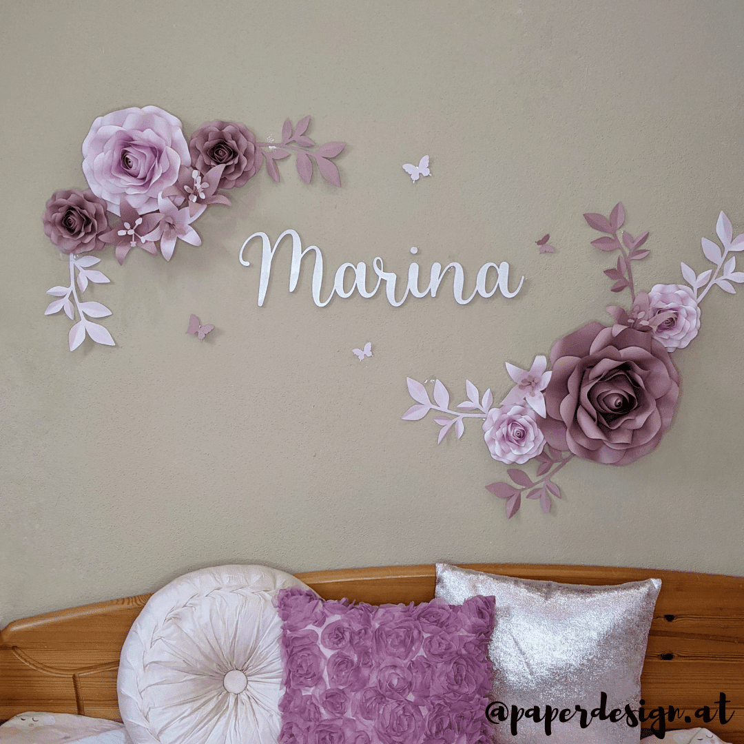 kinderzimmer set rose L Wandgestaltung kinderzimmer mädchen