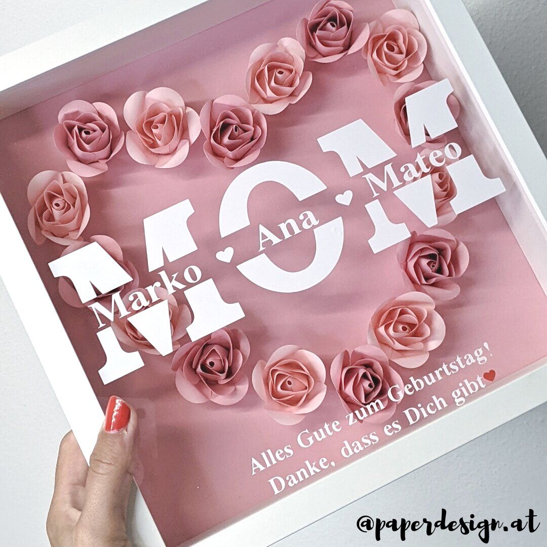 Shadow Box Mom Muttertag Personalisiertes Geschenk zum Muttertag