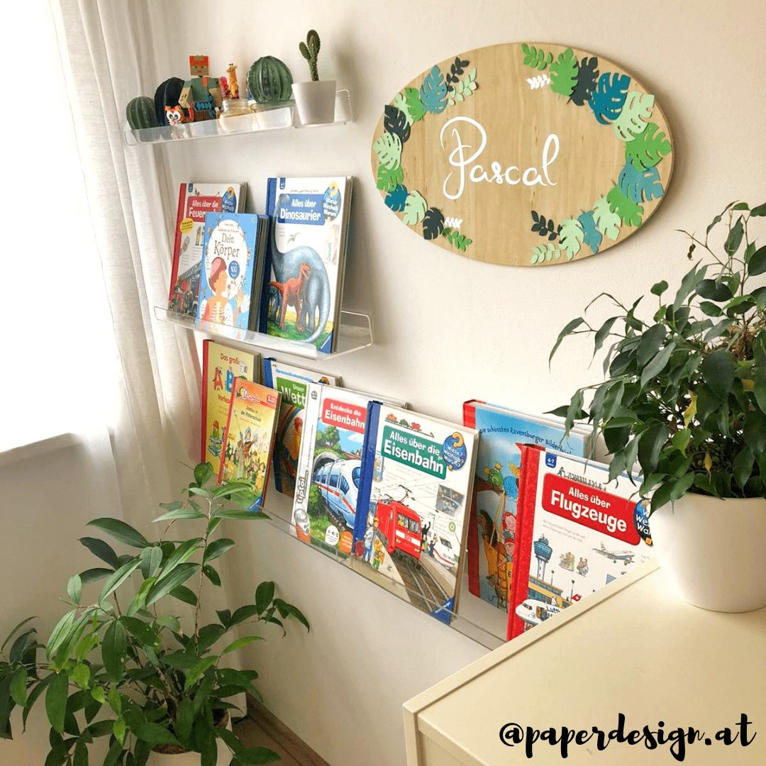holzschild junge pascal jungle kinderzimmer wandgestaltung türschild oval Türschild junge jungle, kinderzimmer wandgestaltung