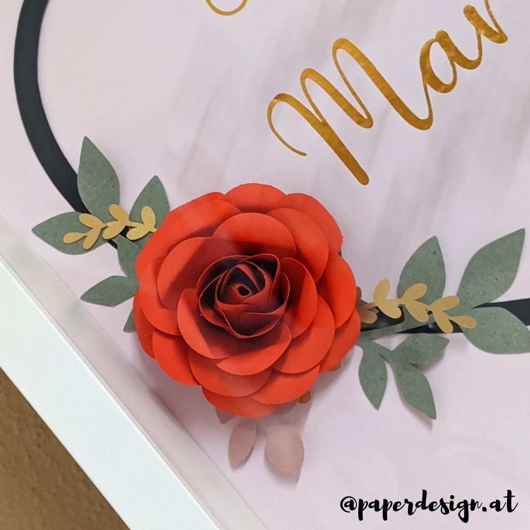 Valentinstagsgeschenk handgemacht personalisiert ich liebe dich liebe Paperdesign Valentine's Day