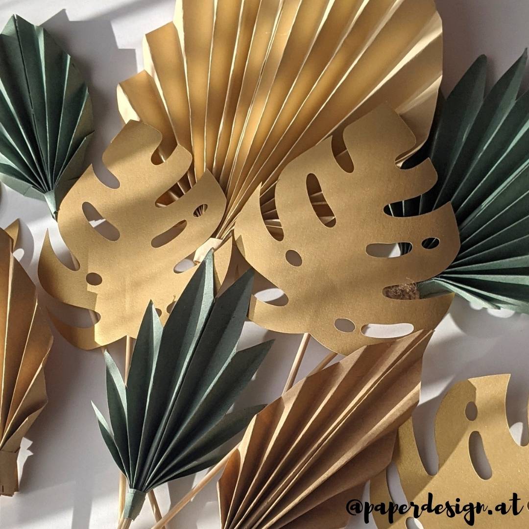 Palmblätter aus Papier handgemacht Paperdesign Palmblätter aus Papier handgemacht Paperdesign