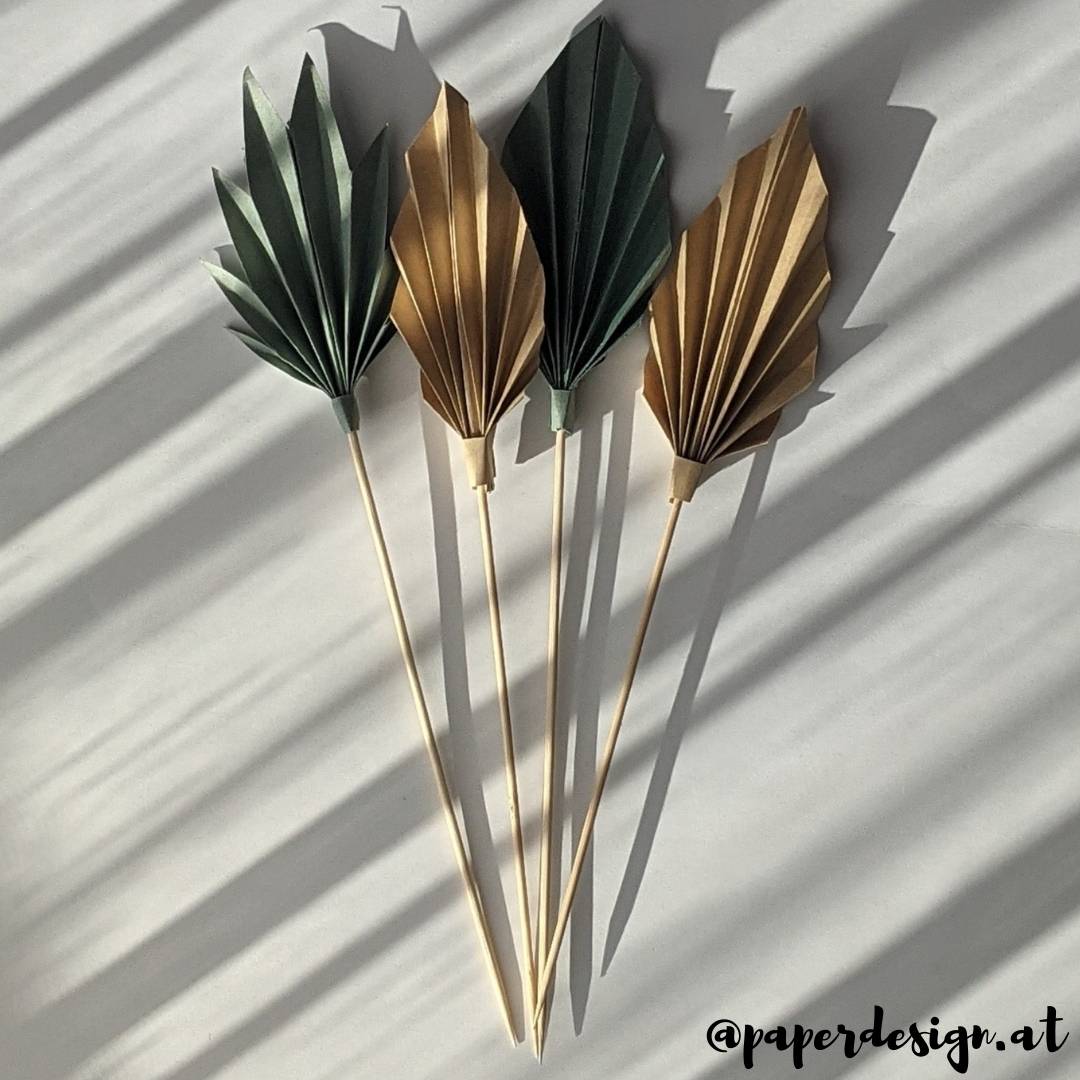 Palmblätter aus Papier handgemacht Paperdesign